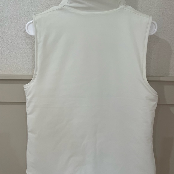 New Balance Cream Ivory Puffer Vest Asymmetrical Zipper - Picture 5 of 8